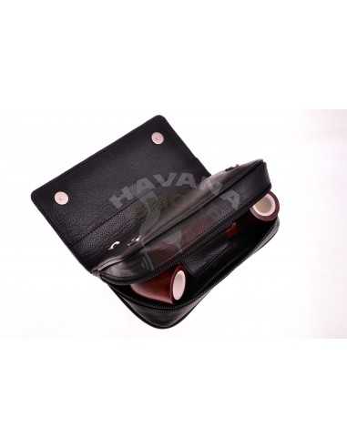 Сумка P&A для 2 трубок и табака 417ME-black - купить в интернет-магазине Havana Smoke