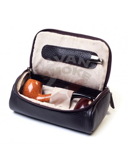 Сумка для 2-х трубок Savinelli T671 BROWN - купить в интернет-магазине Havana Smoke