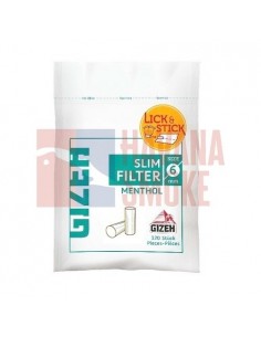 Сигаретные фильтры Gizeh Slim ментол - купить в интернет-магазине Havana Smoke