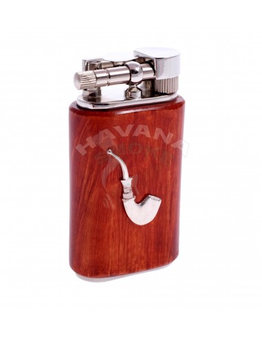 Зажигалка трубочная Mastro de Paja, серебро и бриар 1403 - купить в интернет-магазине Havana Smoke