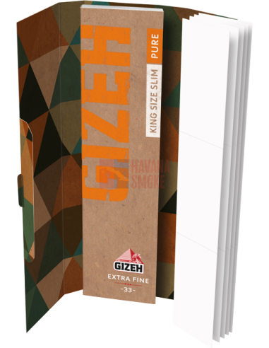 Сигаретная бумага Gizeh Pure King Size Slim Extra Fine + Tips - купить в интернет-магазине Havana Smoke