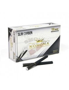 Сигаретные гильзы Korona - Slim Carbon (120 шт) - купить в интернет-магазине Havana Smoke