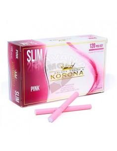 Сигаретные гильзы Korona - Slim Pink (120 шт) - купить в интернет-магазине Havana Smoke