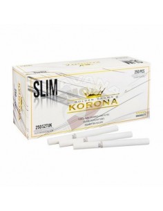 Сигаретные гильзы Korona - Slim WHITE (250 шт.) - купить в интернет-магазине Havana Smoke