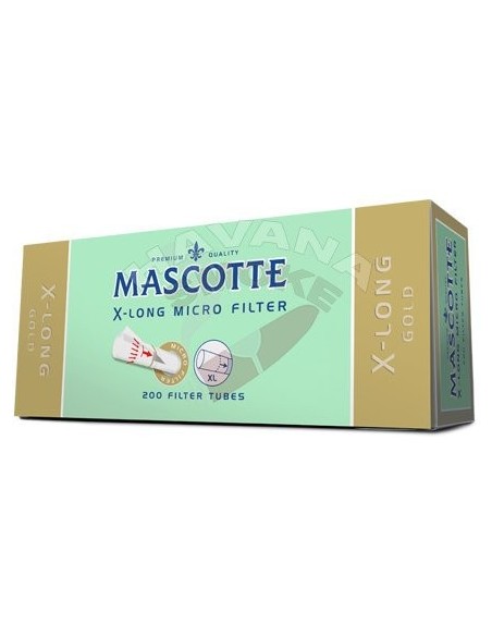 Сигаретные гильзы Mascotte  X-Long Gold 200 шт - купить в интернет-магазине Havana Smoke