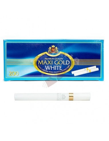 Сигаретные гильзы Maxi Gold White Premium (200 шт.) - купить в интернет-магазине Havana Smoke