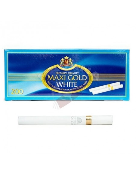 Сигаретные гильзы Maxi Gold White Premium (200 шт.) - купить в интернет-магазине Havana Smoke