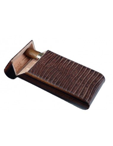Чехол Gentili на 3 сигары SV3 Ebony Iguana - купить в интернет-магазине Havana Smoke