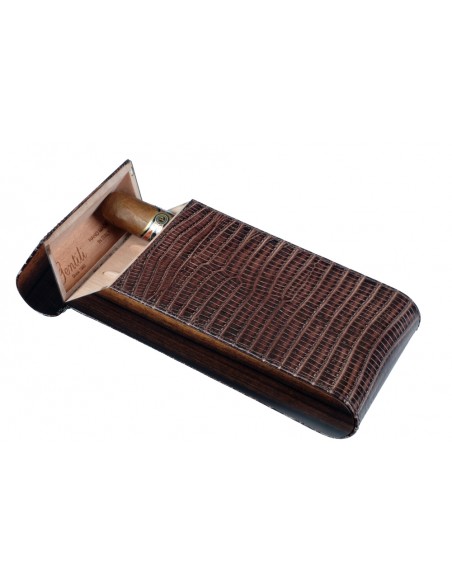 Чехол Gentili на 3 сигары SV3 Ebony Iguana - купить в интернет-магазине Havana Smoke