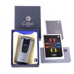 Купить Зажигалка сигарная Colibri Monaco, серый металлик LI880T6