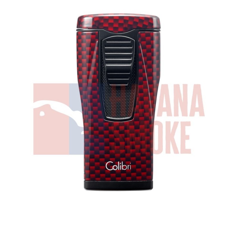 Купить Зажигалка сигарная Colibri Monaco, красный карбон LI880T12