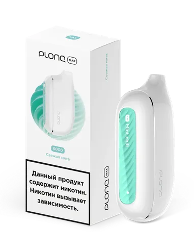 POD-система Plonq Max - Свежая мята (6000 затяжек) - 2% - (1 шт.)