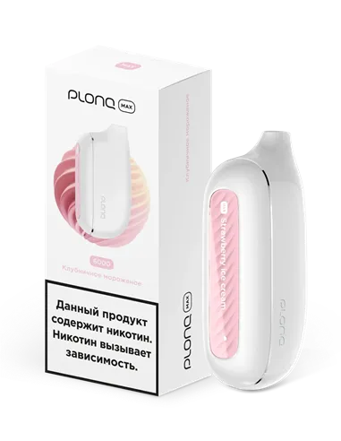 POD-система Plonq Max - Клубничное мороженое (6000 затяжек) - 2% - (1 шт.)