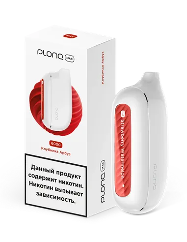 POD-система Plonq Max - Клубника - Арбуз (6000 затяжек) - 2% - (1 шт.)