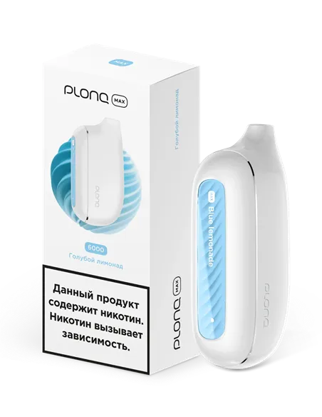 POD-система Plonq Max - Голубой лимонад (6000 затяжек) - 2% - (1 шт.)