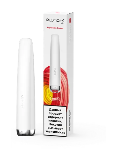 POD-система Plonq Plus Pro - Клубника - Банан (4000 затяжек) - 2% - (1 шт.)