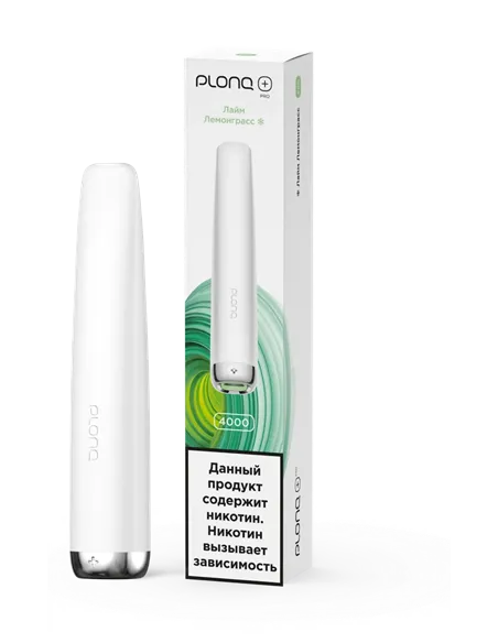 POD-система Plonq Plus Pro - Лайм - Лемонграсс (4000 затяжек) - 2% - (1 шт.)