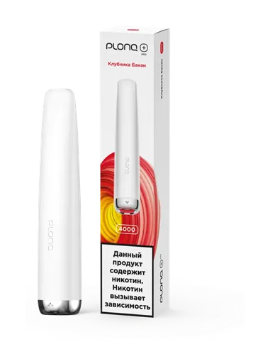 POD-система Plonq Plus Pro - Клубника - Банан (4000 затяжек) - 2% - (1 шт.)