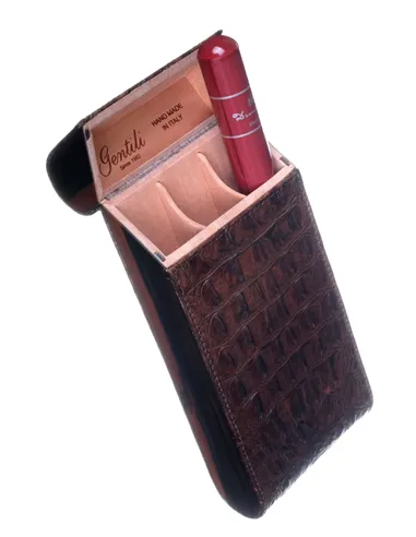 Чехол Gentili на 3 сигары SV3-Ebony-Croco
