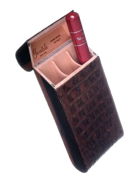 Чехол Gentili на 3 сигары SV3-Ebony-Croco