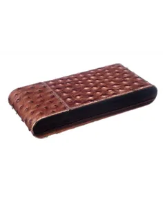 Чехол Gentili на 3 сигары SV3-Ebony-Struzzo