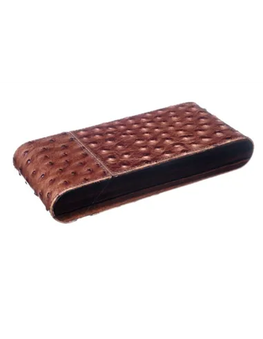 Чехол Gentili на 3 сигары SV3-Ebony-Struzzo