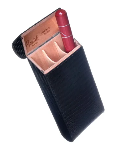 Чехол Gentili на 3 сигары SV3-Carbon-Iguana