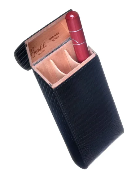 Чехол Gentili на 3 сигары SV3-Carbon-Iguana