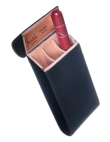 Чехол Gentili на 3 сигары SV3-Carbon-Vitello