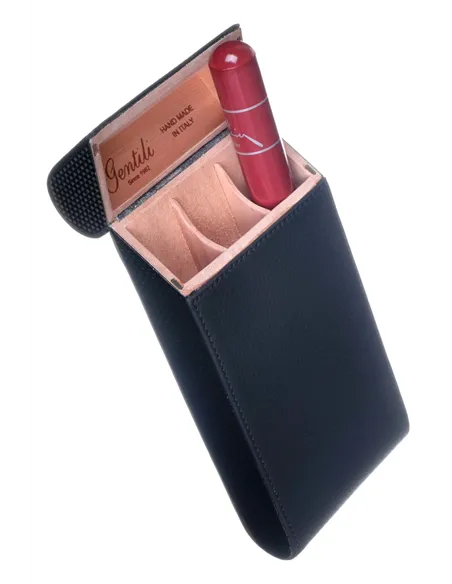 Чехол Gentili на 3 сигары SV3-Carbon-Vitello