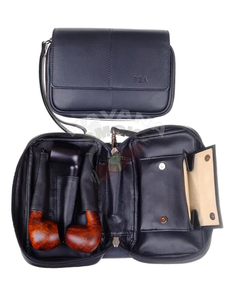 Сумка P&A для 3 трубок и табака 413-M
