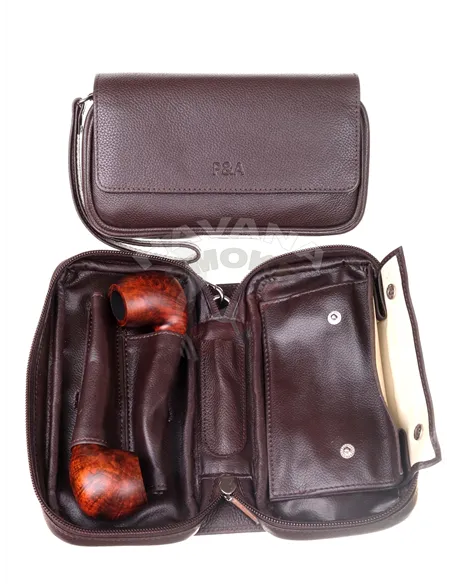 Сумка P&A для 2 трубок и табака 414-M