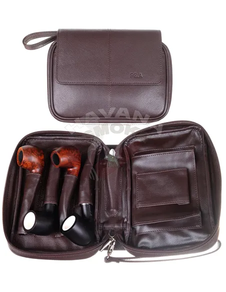 Сумка P&A для 4 трубок и табака 418-M