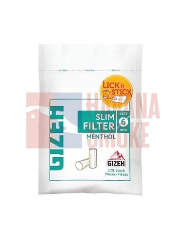 Сигаретные фильтры Gizeh Slim ментол