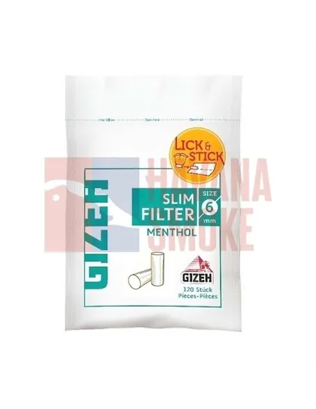 Сигаретные фильтры Gizeh Slim ментол