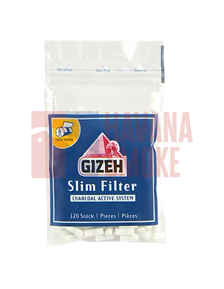 Сигаретные фильтры Gizeh Slim угольные