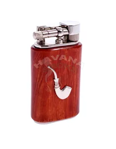 Зажигалка трубочная Mastro de Paja, серебро и бриар 1403