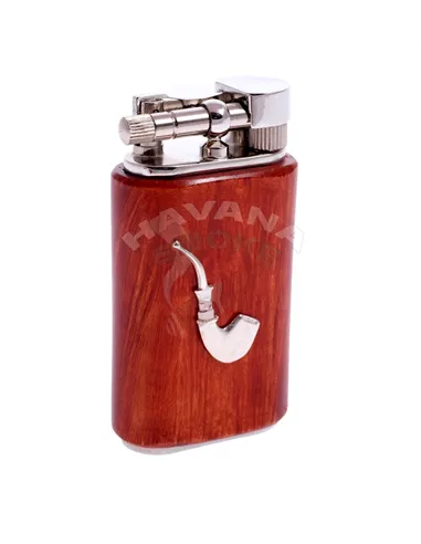 Зажигалка трубочная Mastro de Paja, серебро и бриар 1403