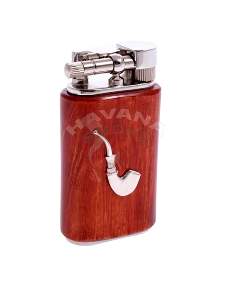 Зажигалка трубочная Mastro de Paja, серебро и бриар 1403