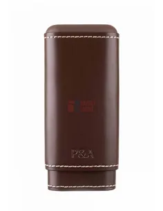 Чехол P&A на 3 сигары Черчилль Коричневый, натуральная кожа и кедр