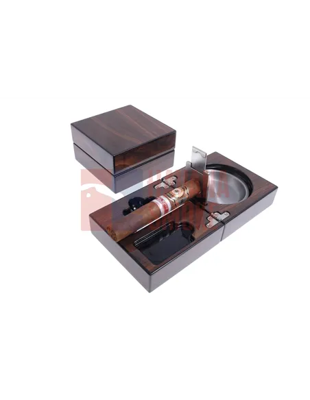 Пепельница сигарная Lubinski с набором, Орех