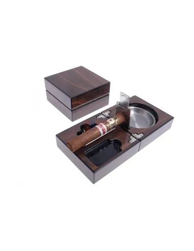 Пепельница сигарная Lubinski с набором, Орех