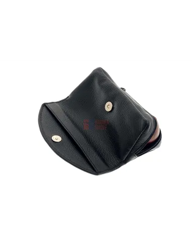 Сумка P&A для трубки и табака, натуральная кожа, черная