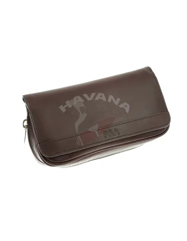 Сумка P&A для 2 трубок и табака, натуральная кожа 417ME-Brown-gloss