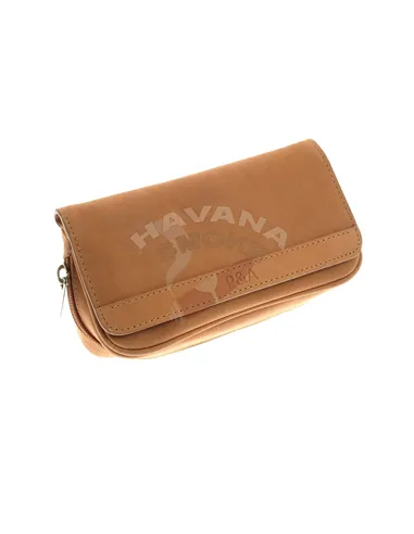 Сумка P&A для 2 трубок и табака, натуральная кожа 417ME-Vintage