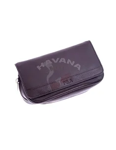 Сумка P&A для 2 трубок и табака, натуральная кожа 417ME-Brown-matt