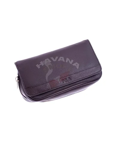 Сумка P&A для 2 трубок и табака, натуральная кожа 417ME-Brown-matt