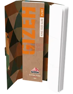 Сигаретная бумага Gizeh Pure King Size Slim Extra Fine + Tips