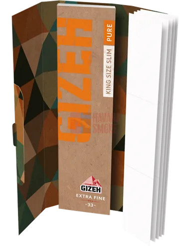 Сигаретная бумага Gizeh Pure King Size Slim Extra Fine + Tips