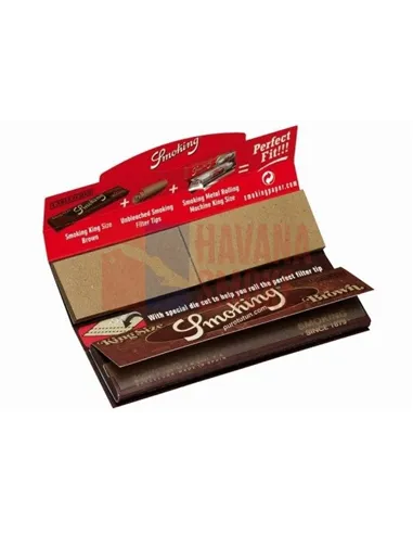 Бумага самокруточная Smoking King Size - Brown + Tips